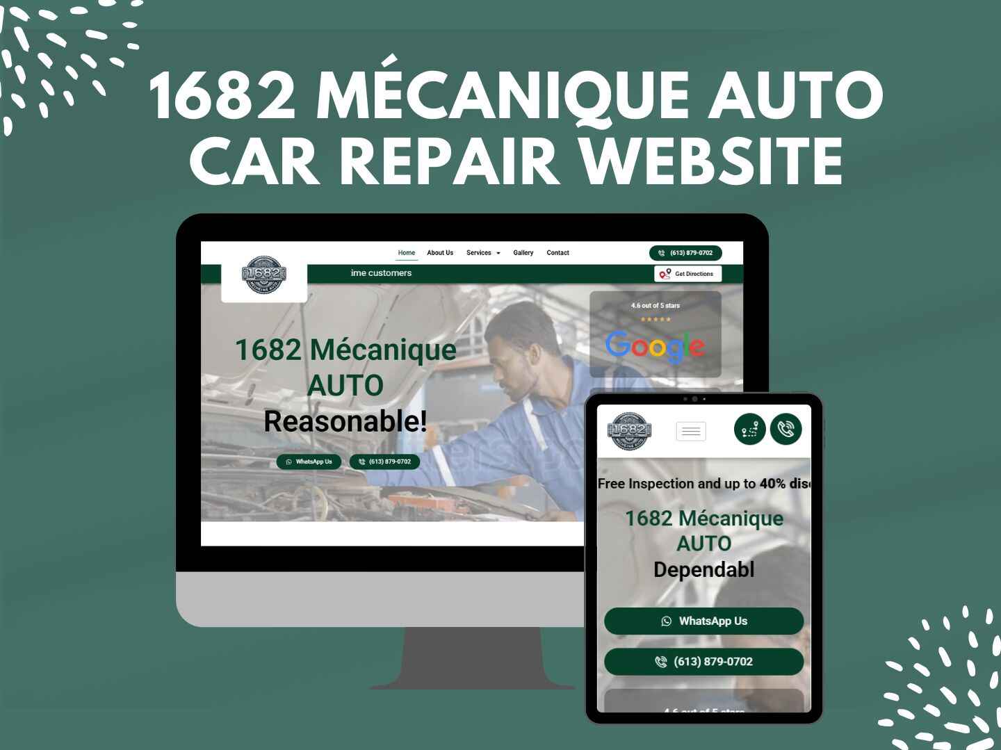 1682 Mécanique Auto Car Repair Website